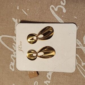 NEW NWT J. Crew Elegant Gold Drop Earrings Elegant
